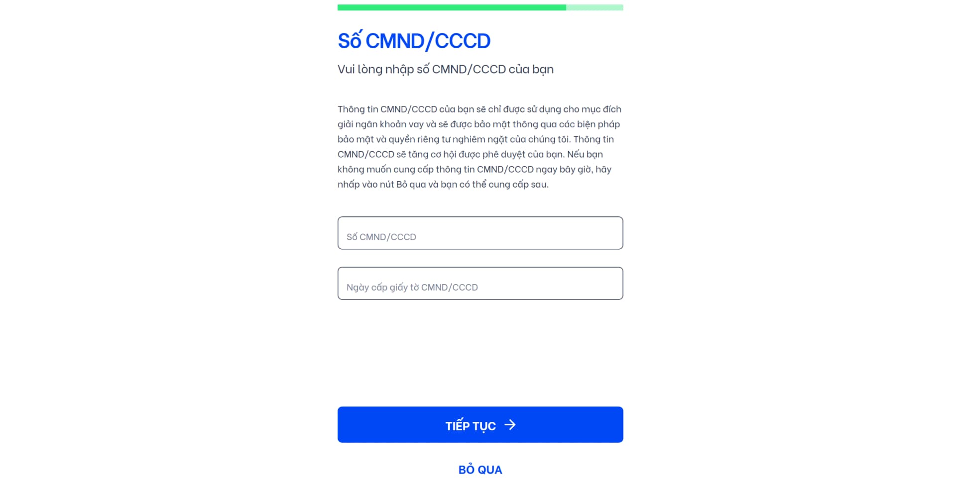 Ảnh minh họa bước 6: Nhập thông tin Căn Cước Công Dân